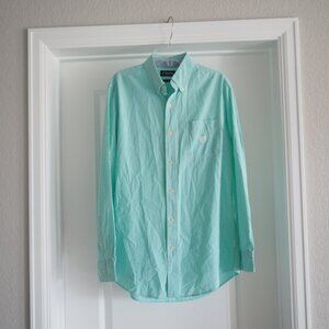Chaps Mint Green Casual Button Down Long Sleeve Shirt Size Small w/front pocket